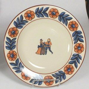 Hogans Gille stoneware dinner plate dutch folk art